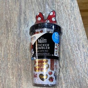 NEW Minnie Mouse Sticker Tumbler Set